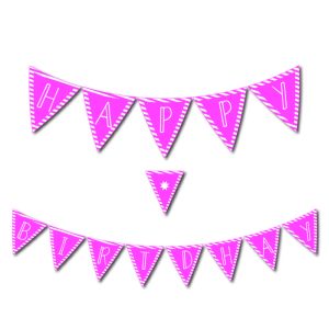 Free Printables Library Happy Birthday Banner Pink