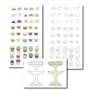 These cupcakes are the perfect craft for your little ones. Cut around and have your little ones mix and match! So much fun :)