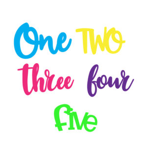 one to 5 Free SVG