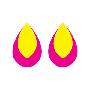 tear drop two layers earring free svg