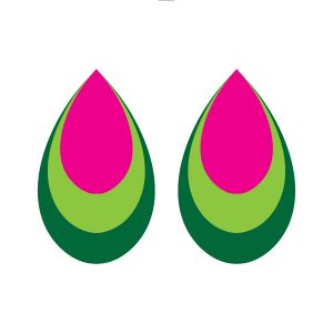 triple teardrop earring earring free svg