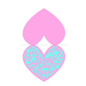 happy mother's day card (heart shape) free svg template