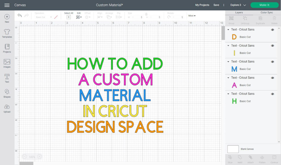 How to Add a Custom Material in Cricut Design Space ~ Daydream Into Reality