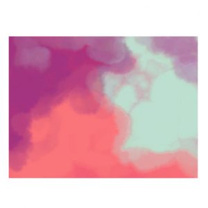 purple, mint and pink watercolor sheet