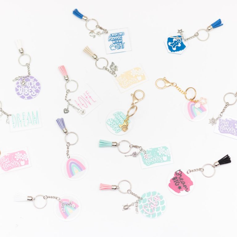 DIY Acrylic Keychains with your Cricut | Free SVG Templates