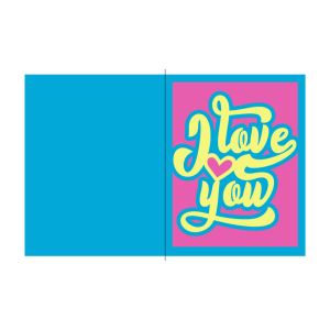 I love you Card Free SVG