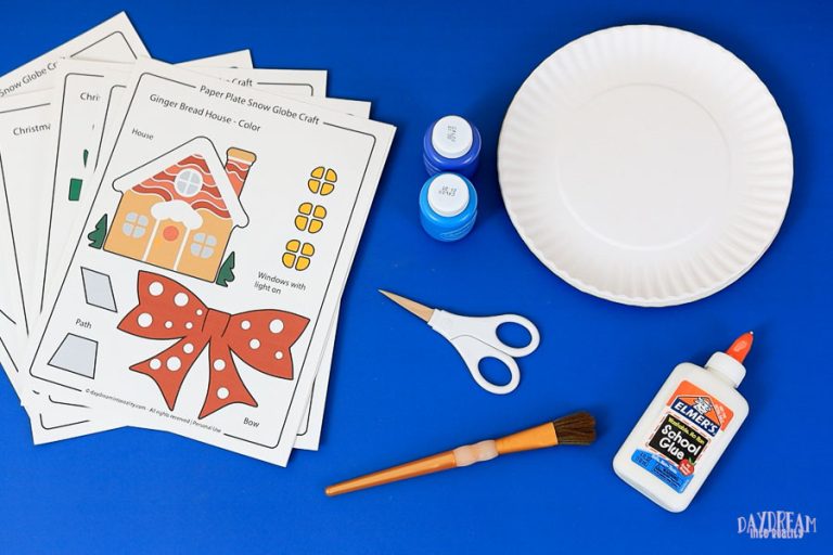 Paper Plate Snow Globe Craft for Kids | Free PDF Template! ~ Daydream ...