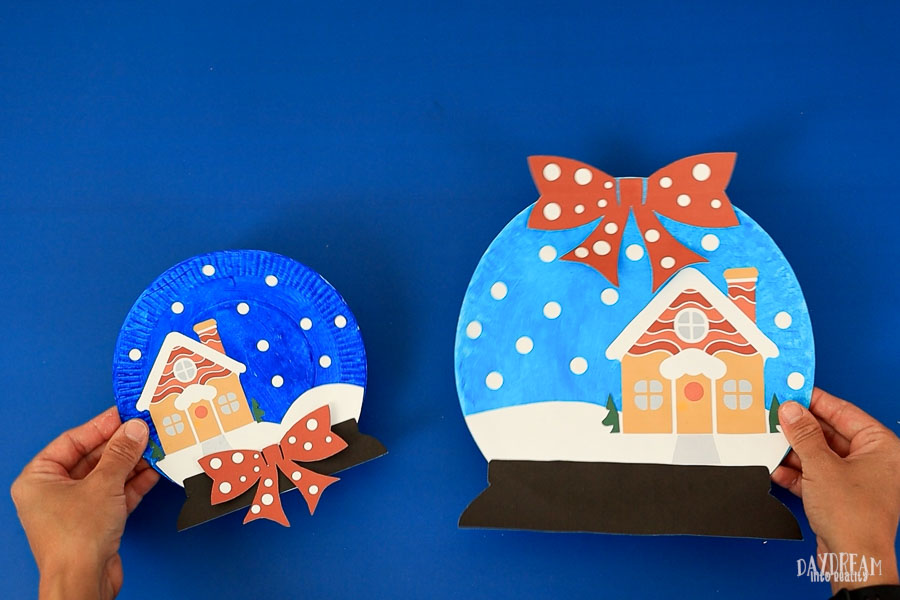 Paper Plate Snow Globe Craft for Kids | Free PDF Template! ~ Daydream ...