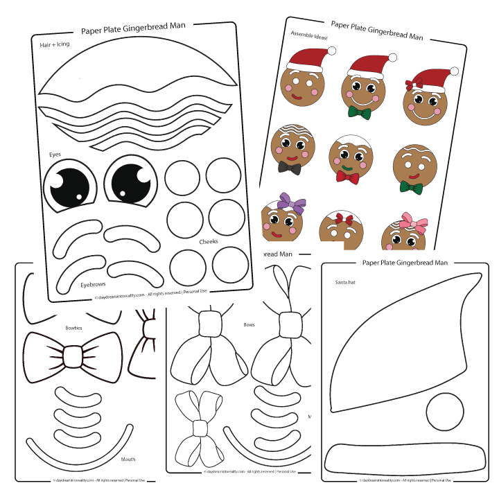 Paper Plate Gingerbread Man Craft for Kids | Free PDF Template ...