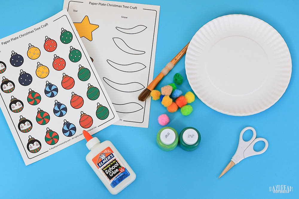 Paper Plate Christmas Tree Craft for Kids | Free PDF Template ...