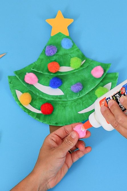 Paper Plate Christmas Tree Craft for Kids | Free PDF Template ...
