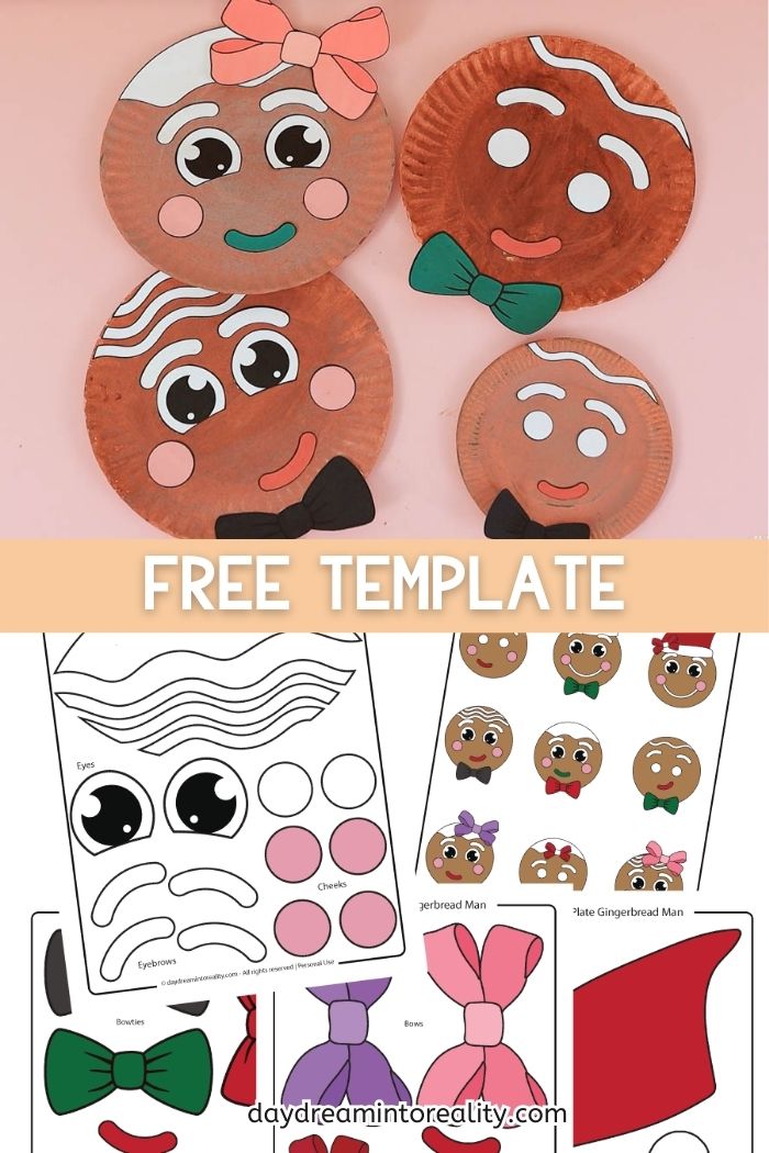 Paper Plate Gingerbread Man Craft for Kids | Free PDF Template ...