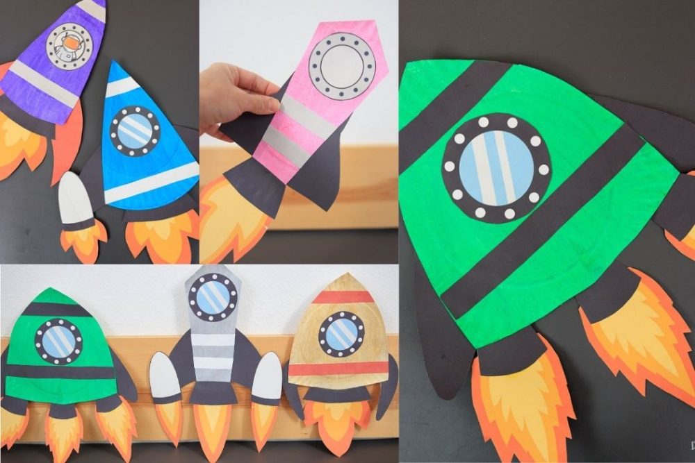 Paper Plate Rocket Craft for Kids | Free PDF Template! ~ Daydream Into ...