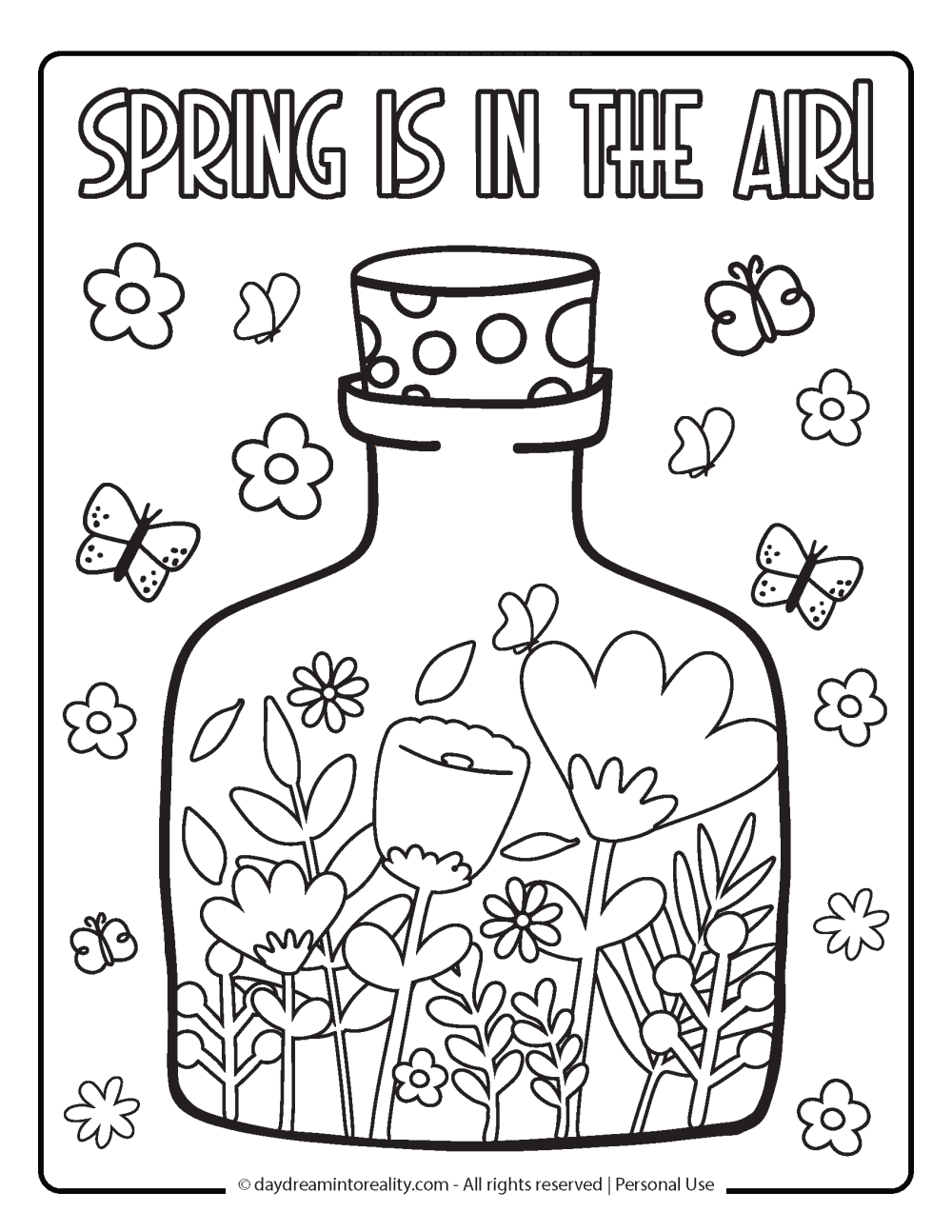 35+ Spring Coloring Pages | Free PDF Printables! ~ Daydream Into Reality