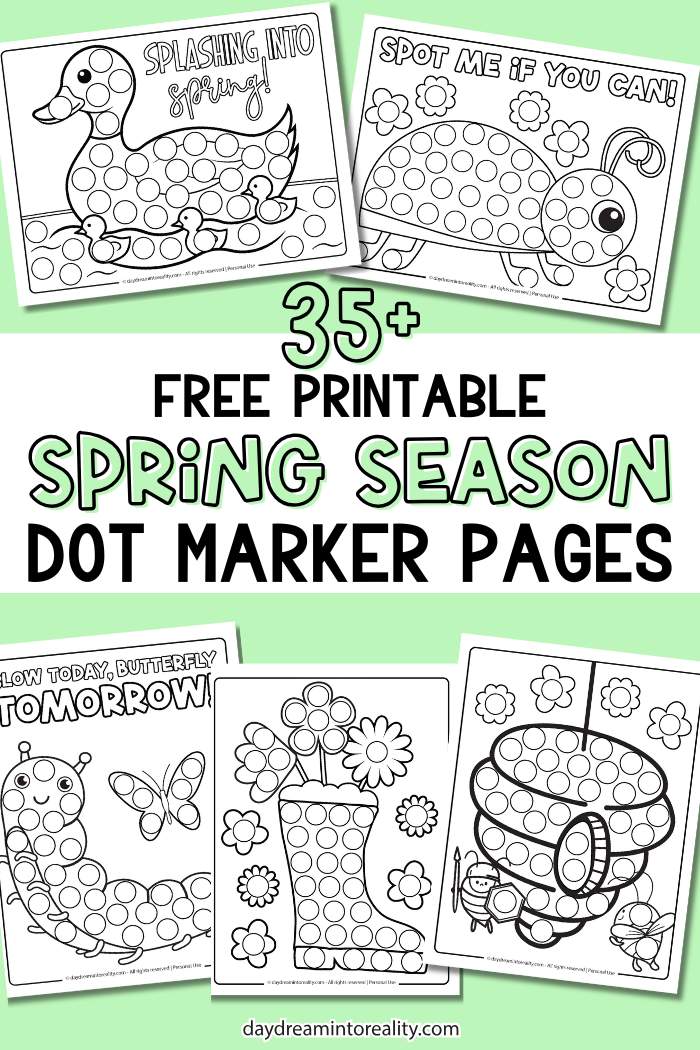 35+ Spring Dot Marker Pages | Free PDF Printables! ~ Daydream Into Reality