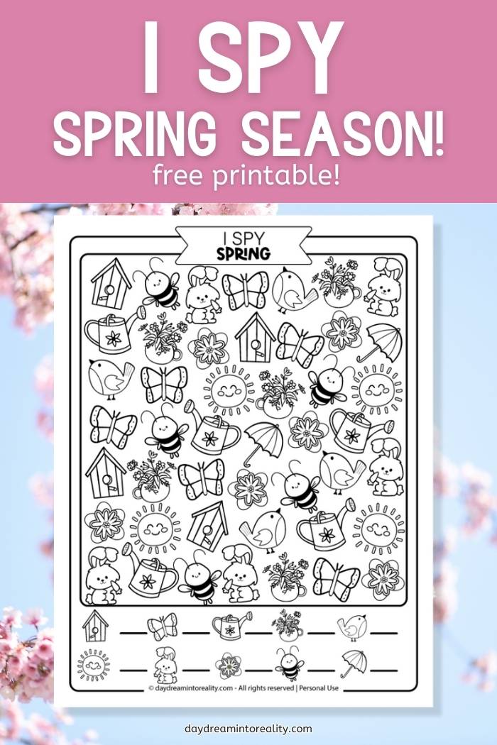 Spring I Spy Free PDF Printable | Easy, Medium, and Hard! ~ Daydream ...