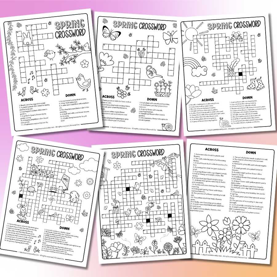 Spring Crossword Free PDF Printables | Easy, Medium, Hard, & Advanced!