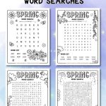 Spring Word Search Free Printables - Pinterest Image 3