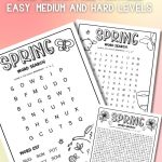 Spring Word Search Free Printables - Pinterest Image 5