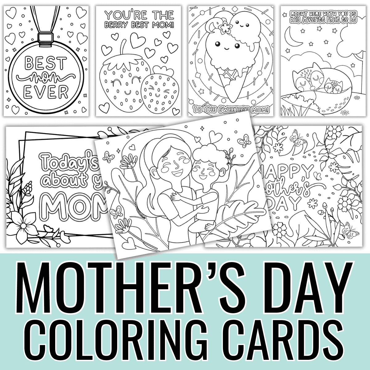 Mother's Day Card - Collage with multiple featured cards. 1:1 ratio