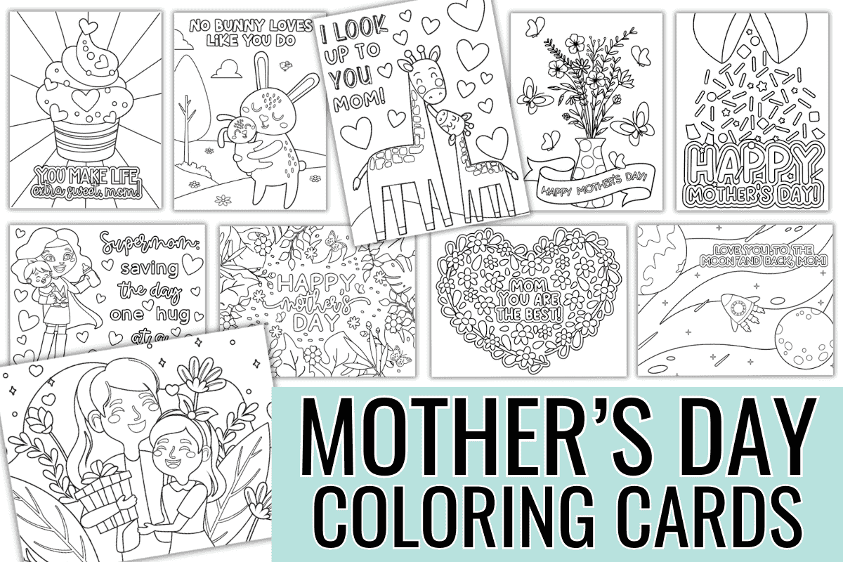35+ Mother's Day Coloring Cards | Free PDF Printables! ~ Daydream Into ...