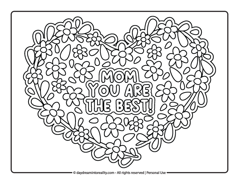 35+ Mother's Day Coloring Pages | Free PDF Printables! ~ Daydream Into