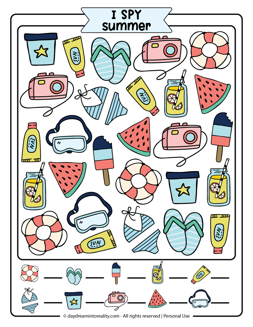 Easy I Spy Summer Color