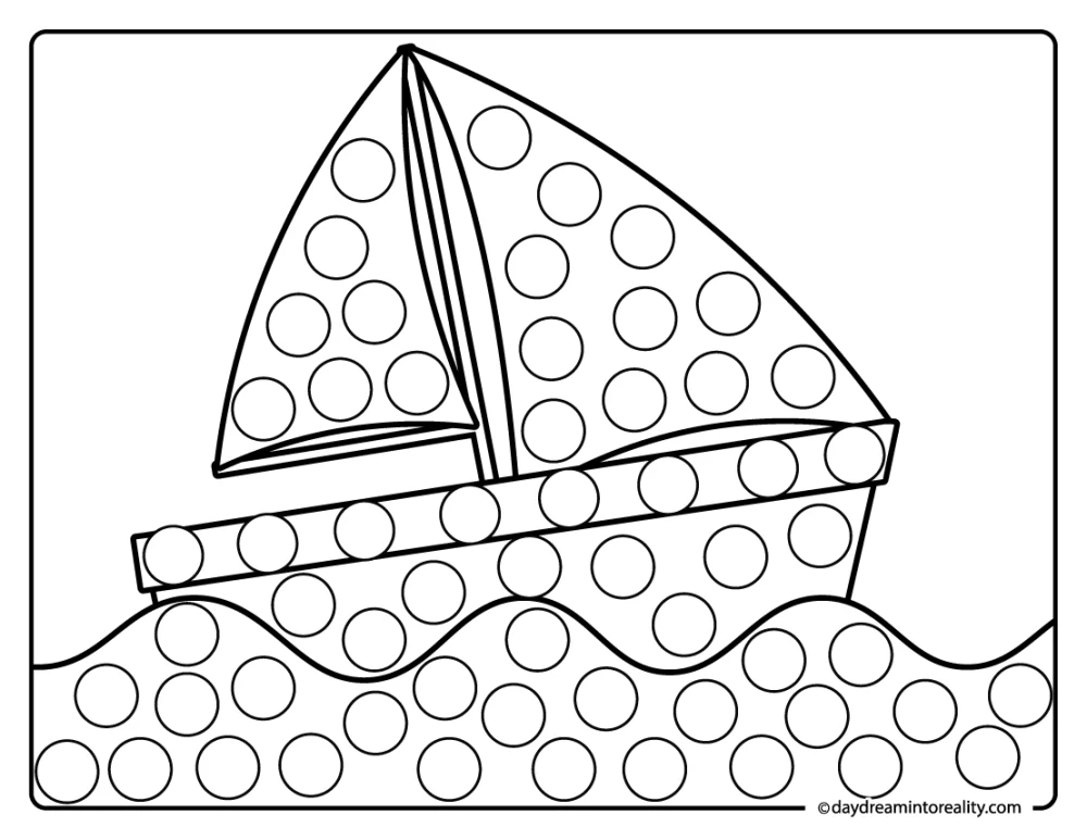 Sandcastle dot marker page