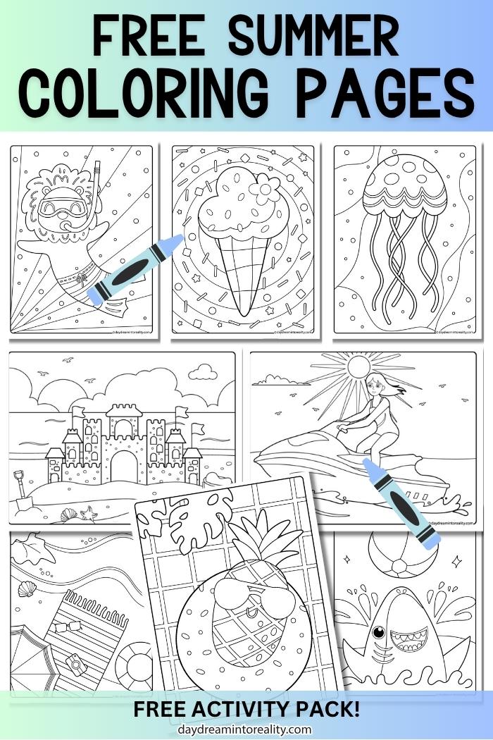 Summer Coloring Pages Pinterest Image 1