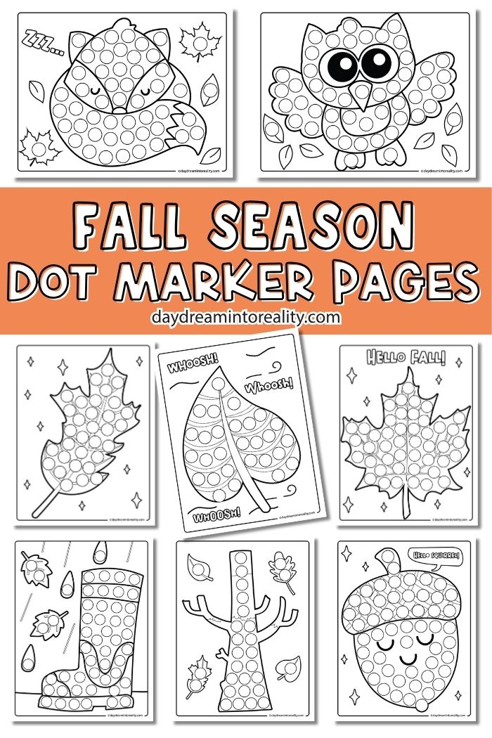 35+ Fall Dot Marker Pages For Kids | Free PDF Printables! ~ Daydream ...