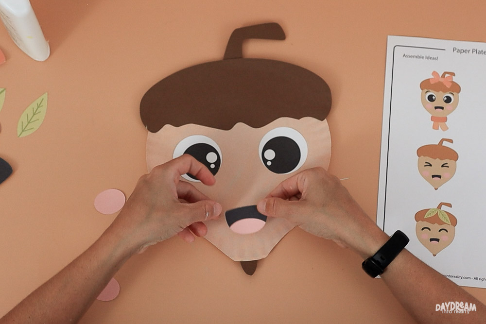 glue mouth and cheeks