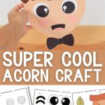 Paper plate acorn craft Pinterest image 4