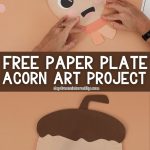 Paper plate acorn craft Pinterest image 3