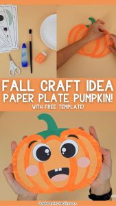 Paper Plate Pumpkin Craft For Kids | Free PDF Template! ~ Daydream Into ...
