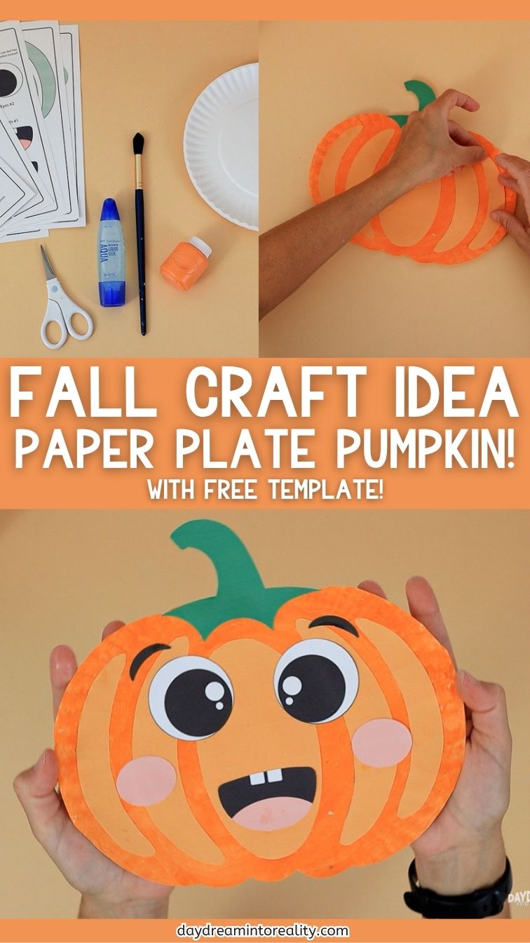 Paper Plate Pumpkin Craft For Kids Pinterest Image 6