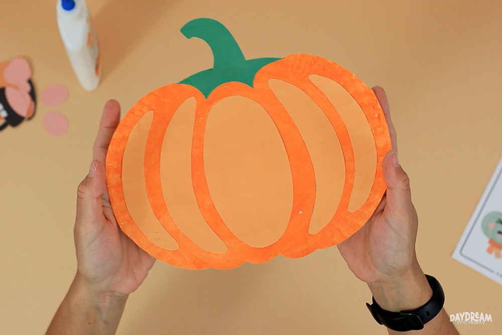 Simple orange made out of paper plates