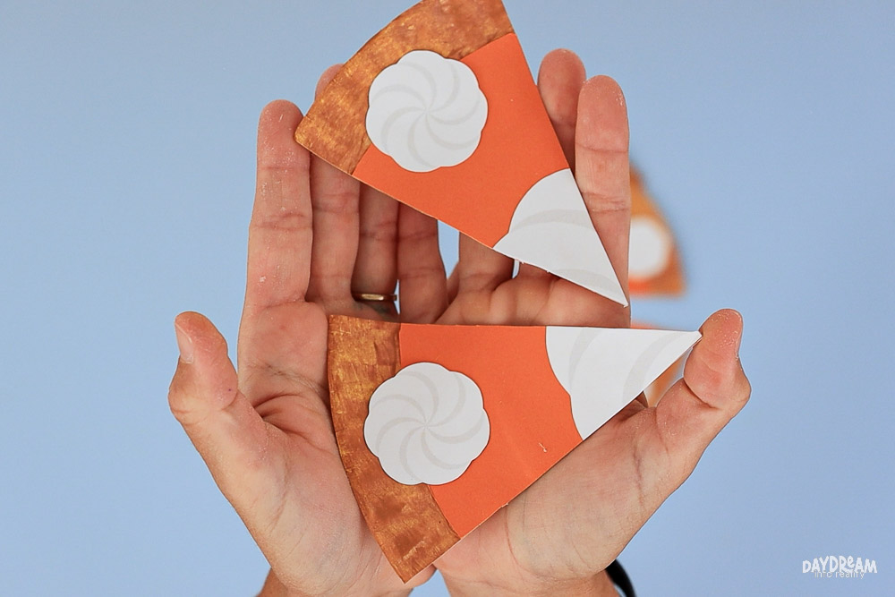 paper plate pumpkin pie slice craft for kids
