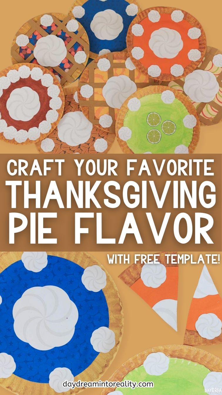 paper plate thanksgiving pie. Image for Pinterest #1
