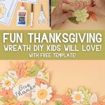 Paper Plate Thanksgiving Wreath Craft for Kids - Pinterest Image 5