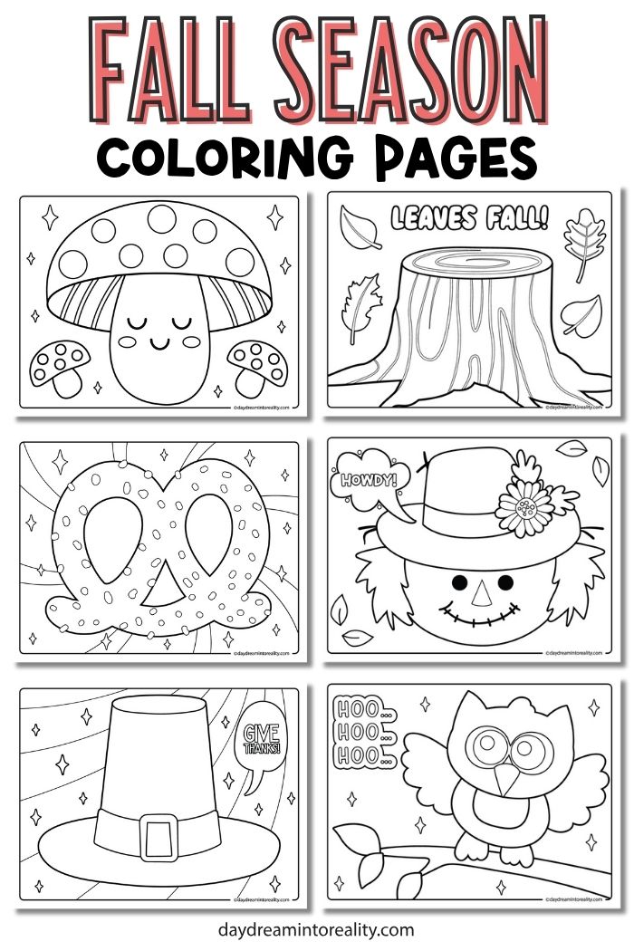 autumn coloring pages free fall season printables for kids, fun activity pack with leaves, scarecrows, and thanksgiving images