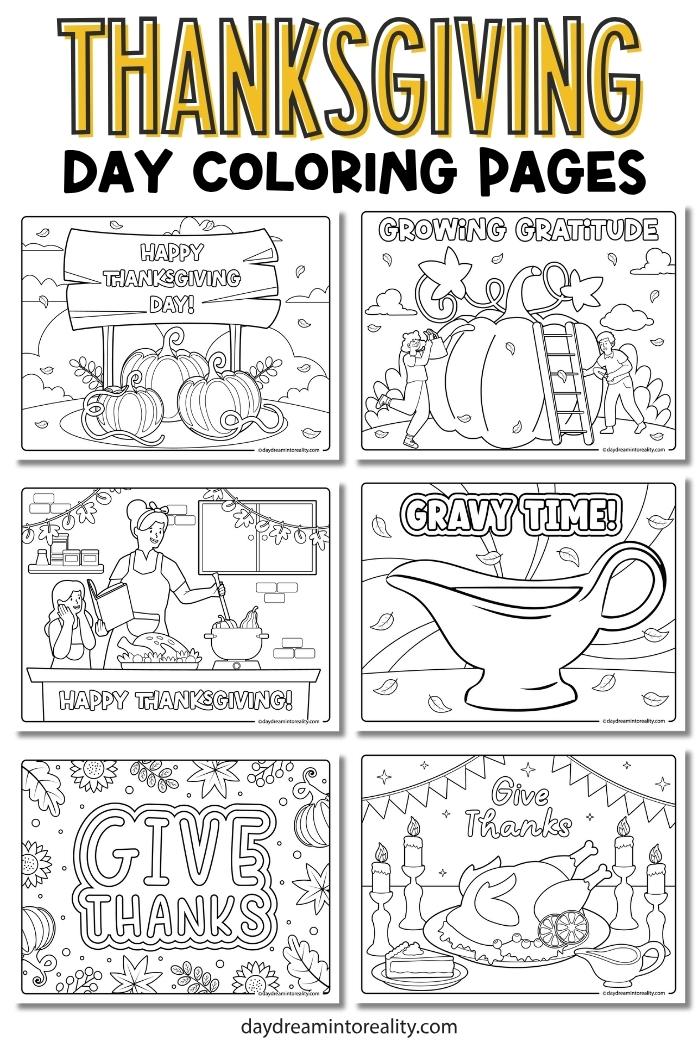 thanksgiving day coloring pages bundle with free printable thanksgiving activity sheets for kids