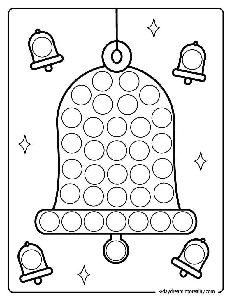 Bell dot marker sheet for toddlers and kindergarten children