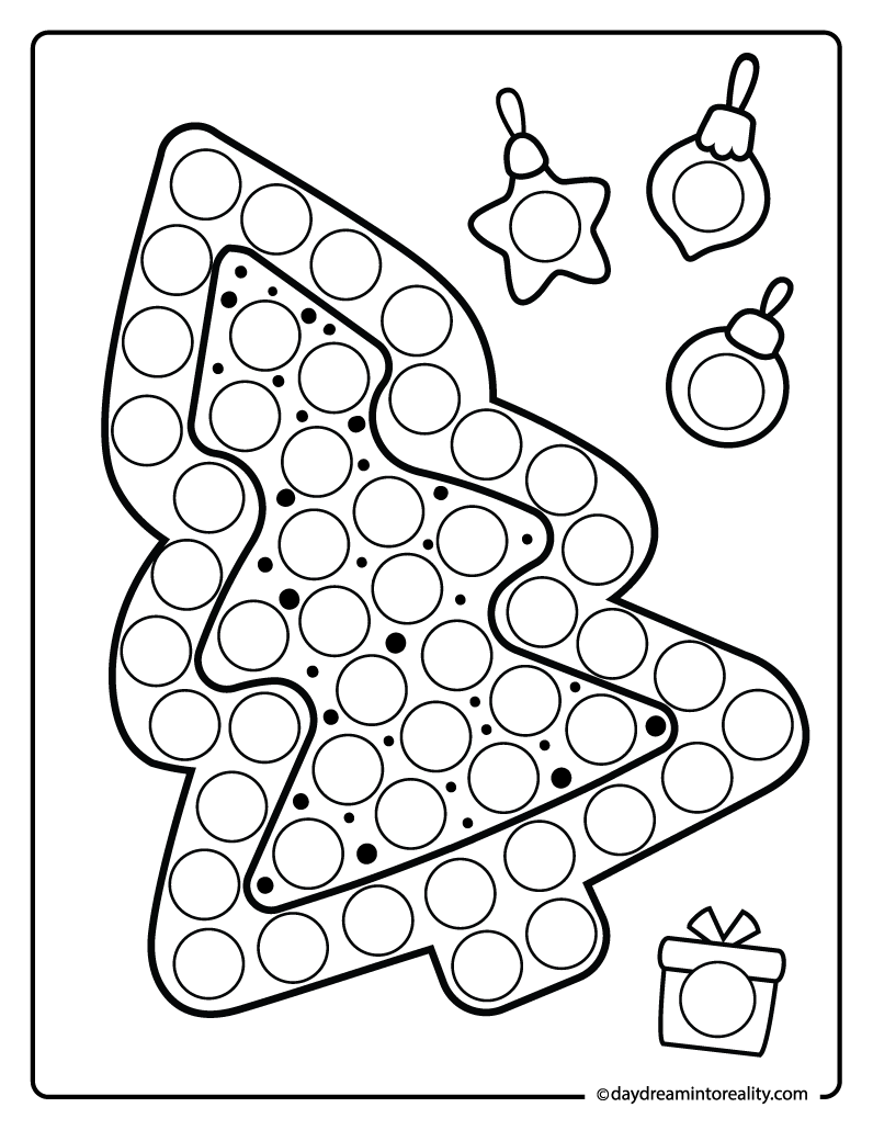 Tree cookie dot marker printable for toddlers and preschool children