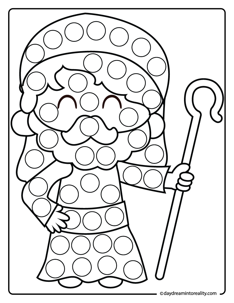 Joseph dot marker activity for preschool and kindergarten children