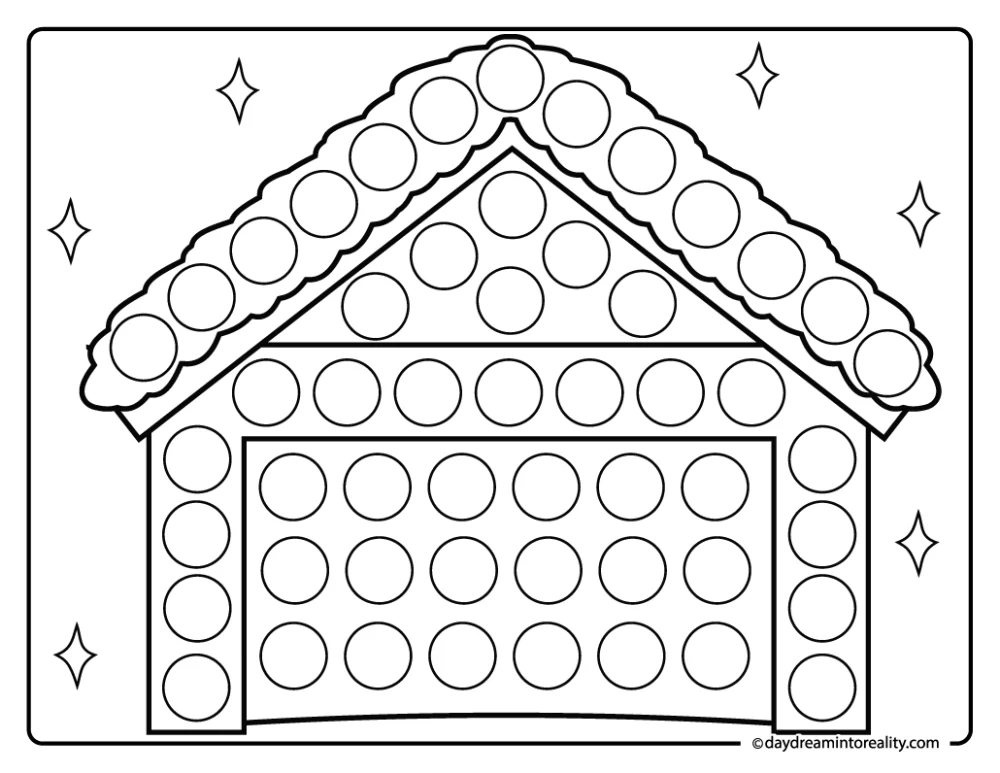 Nativity stable dot marker printable for preschool and kindergarten kids