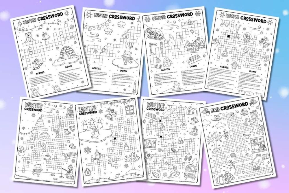 10+ Winter Crossword Puzzles – Free Printable PDFs from Easy to ...