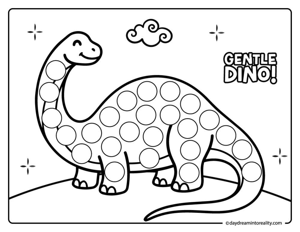 Sitting long neck dot marker activity