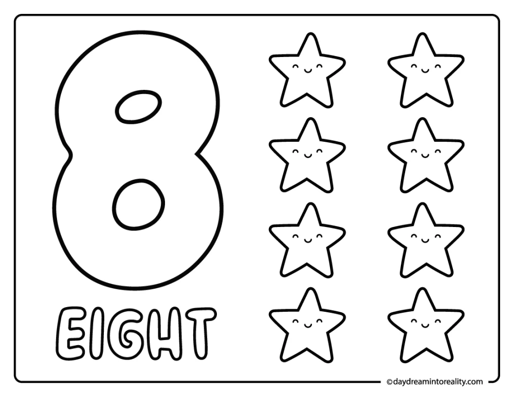 Count and color number nine worksheet with flowers.