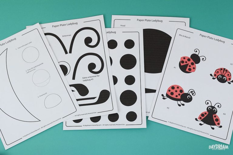 Paper Rpckets Paper Plate Ladybug Craft For Kids | Free PDF Template ~ Daydream Into ...