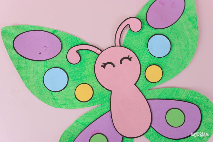 Paper Plate Butterfly Craft For Kids | Free PDF Template ~ Daydream ...